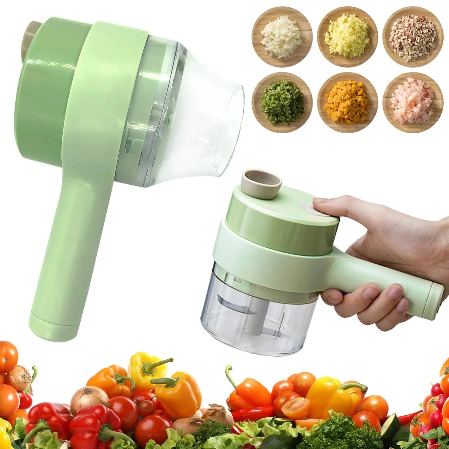 Electric Handheld Vegetable Cutter & Slicer