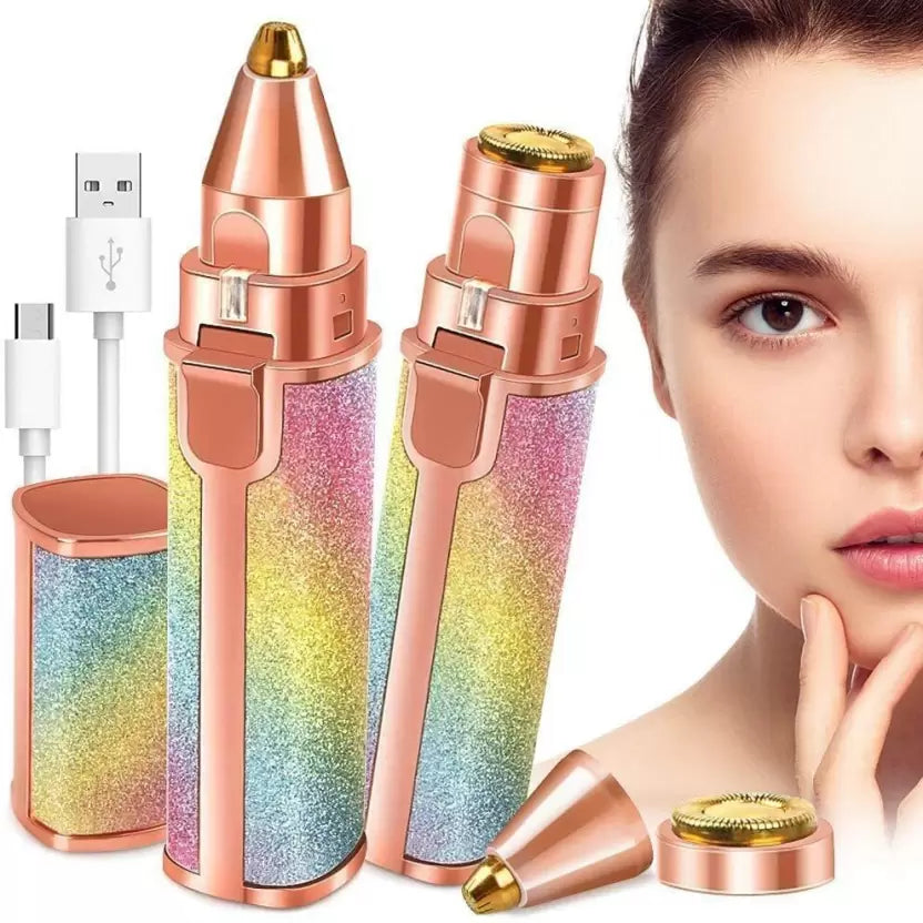 2-in-1 Eyebrow Trimmer & Facial Hair Remover for Women
