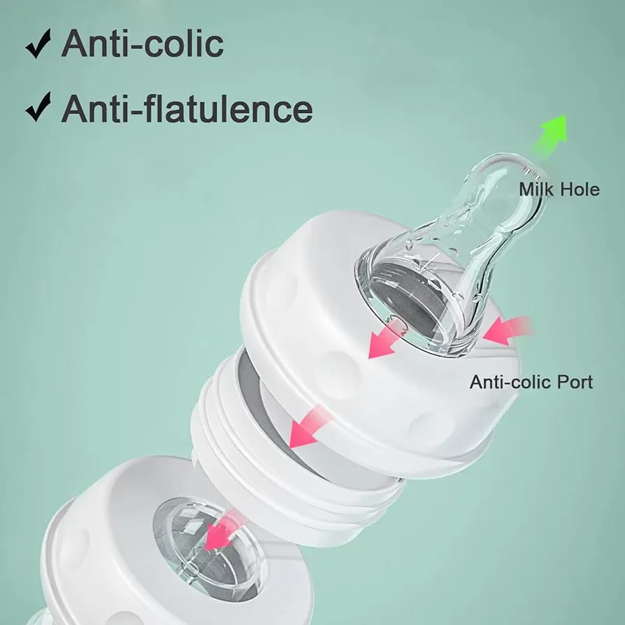 Handsfree baby feeding bottle 240ml with silicone tube & nipple /BPA-free/random color