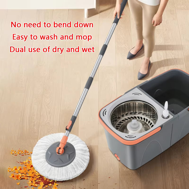 Rotating Microfiber Floor Cleaning Mop Set