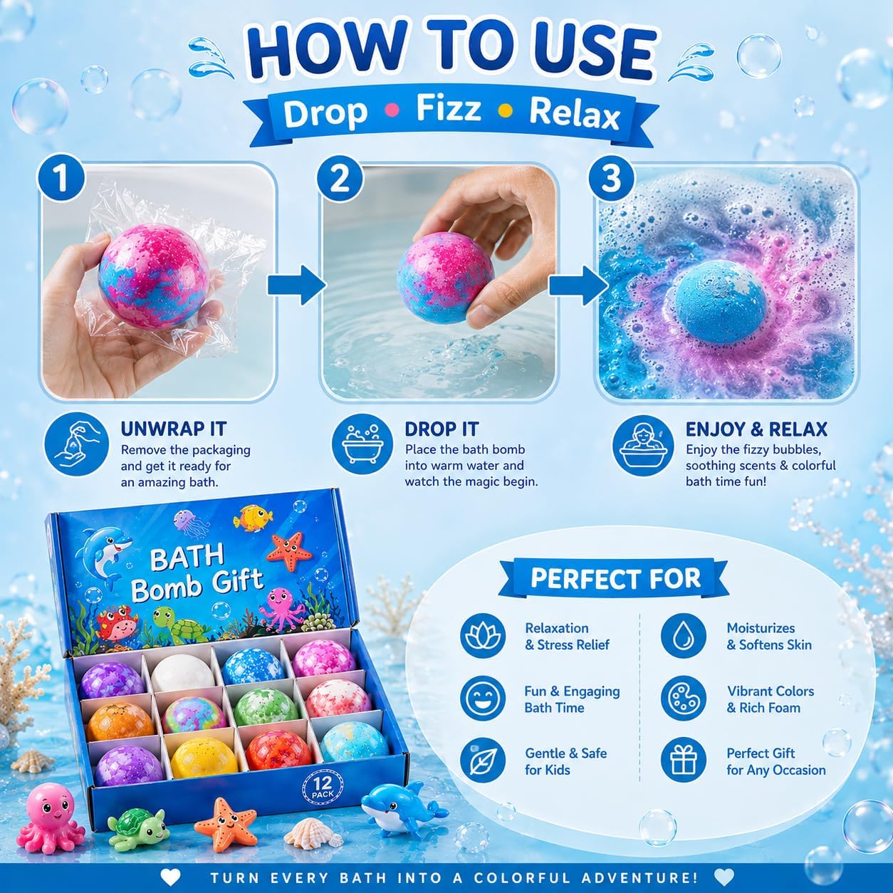 Surprise Toy Bath Bombs for Kids